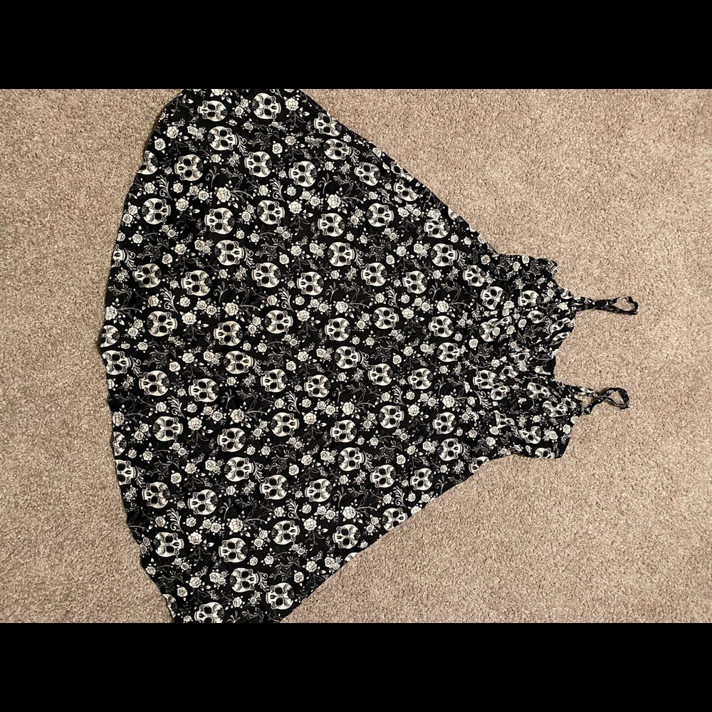 Torrid - 14 - Skelaton Black Sundress - Goth Halloween